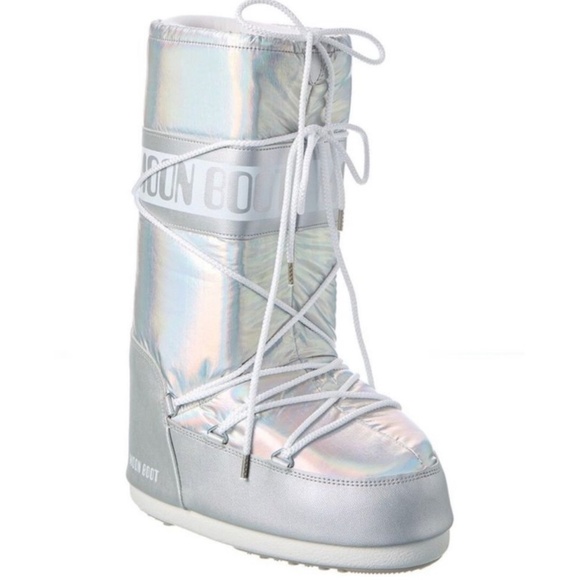 Moon Boot Icon Metallic Boot in Silver - Picture 2 of 11